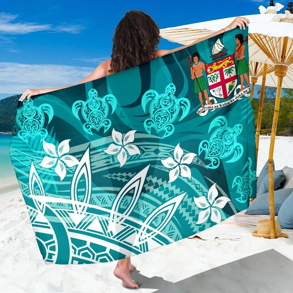 Fiji Sarong - Turtle Around Flower