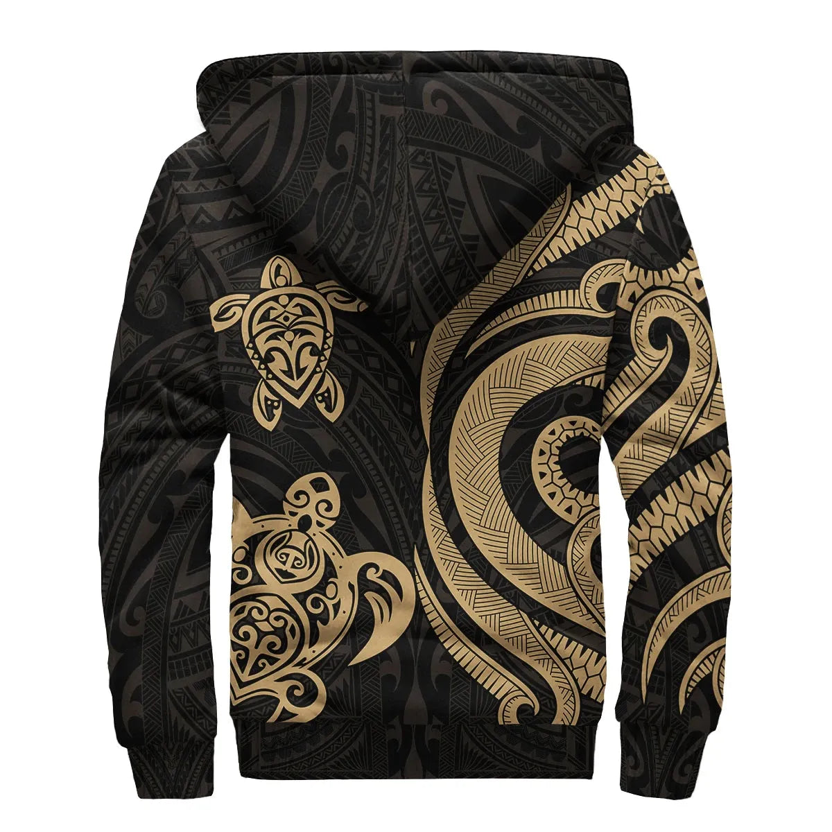 Fiji Sherpa Hoodie - Gold Tentacle Turtle