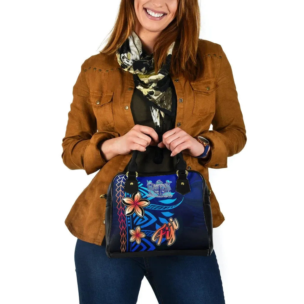 Fiji Shoulder Handbag - Vintage Tribal Mountain Crest