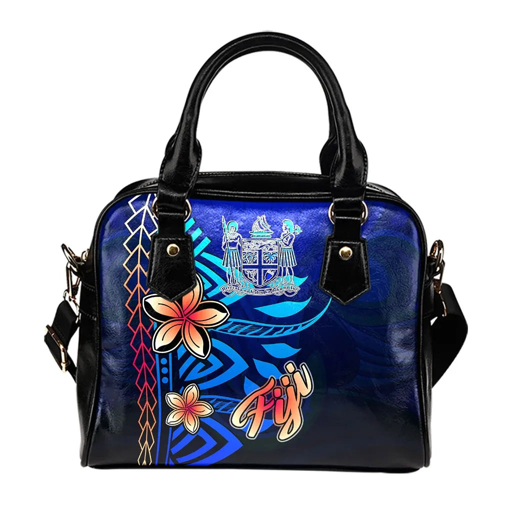 Fiji Shoulder Handbag - Vintage Tribal Mountain Crest