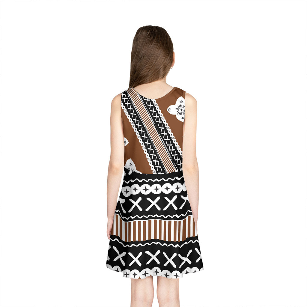 Fiji Girls Sleeveless Sundress Tapa Clothes