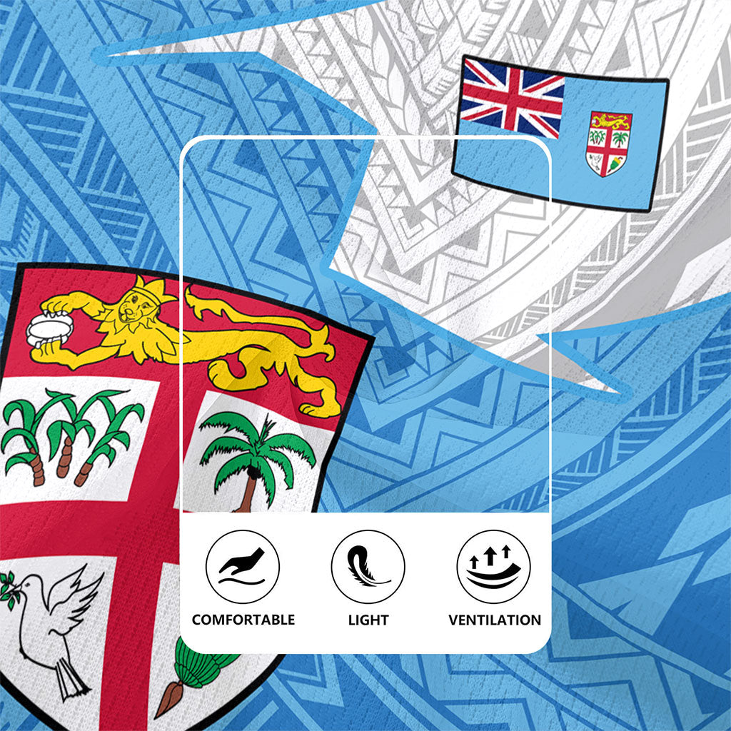 Fiji Rugby Jersey Polynesian Tattoo Flag And Coat Of Arms