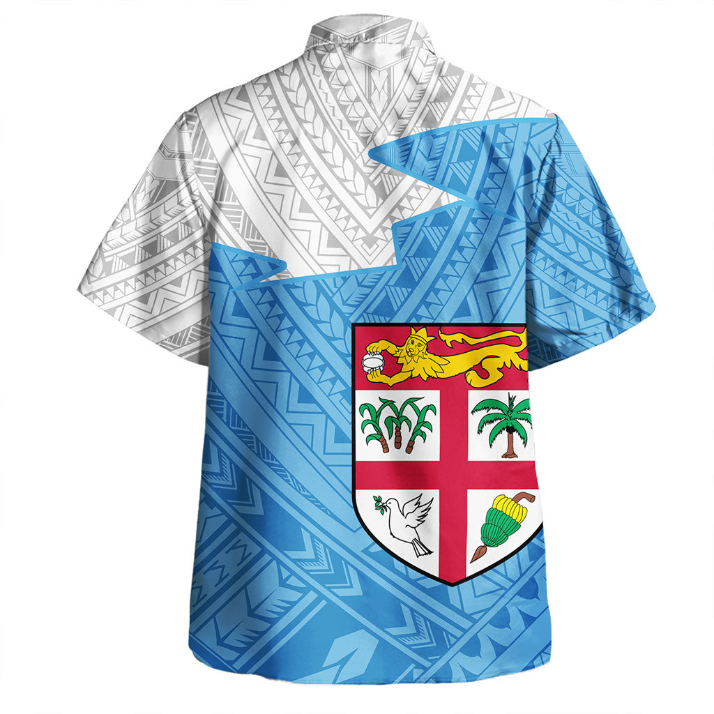 Fiji Hawaiian Shirt Polynesian Tattoo Flag And Coat Of Arms