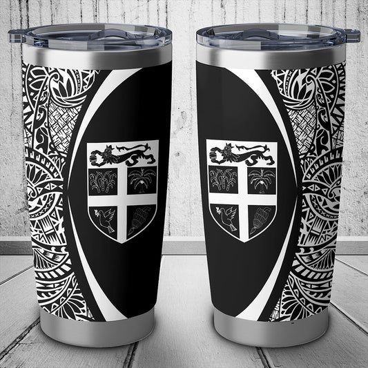 Fiji Tumbler Lauhala Circle Style White