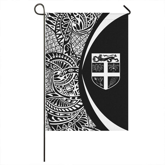 Fiji Garden Flag Lauhala Circle White