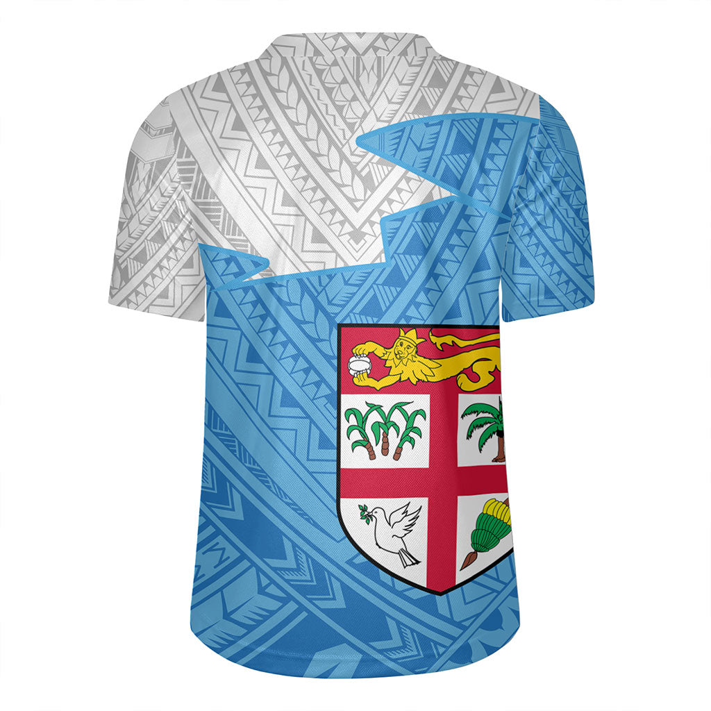 Fiji Rugby Jersey Polynesian Tattoo Flag And Coat Of Arms