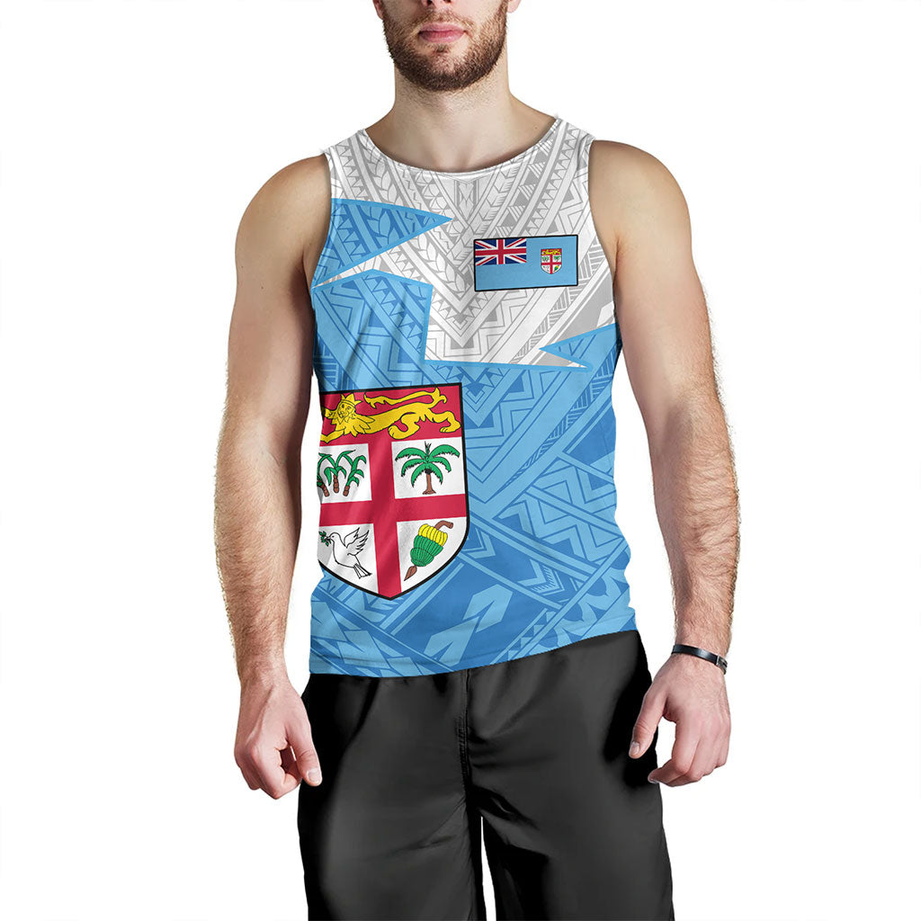 Fiji Tank Top Polynesian Tattoo Flag And Coat Of Arms