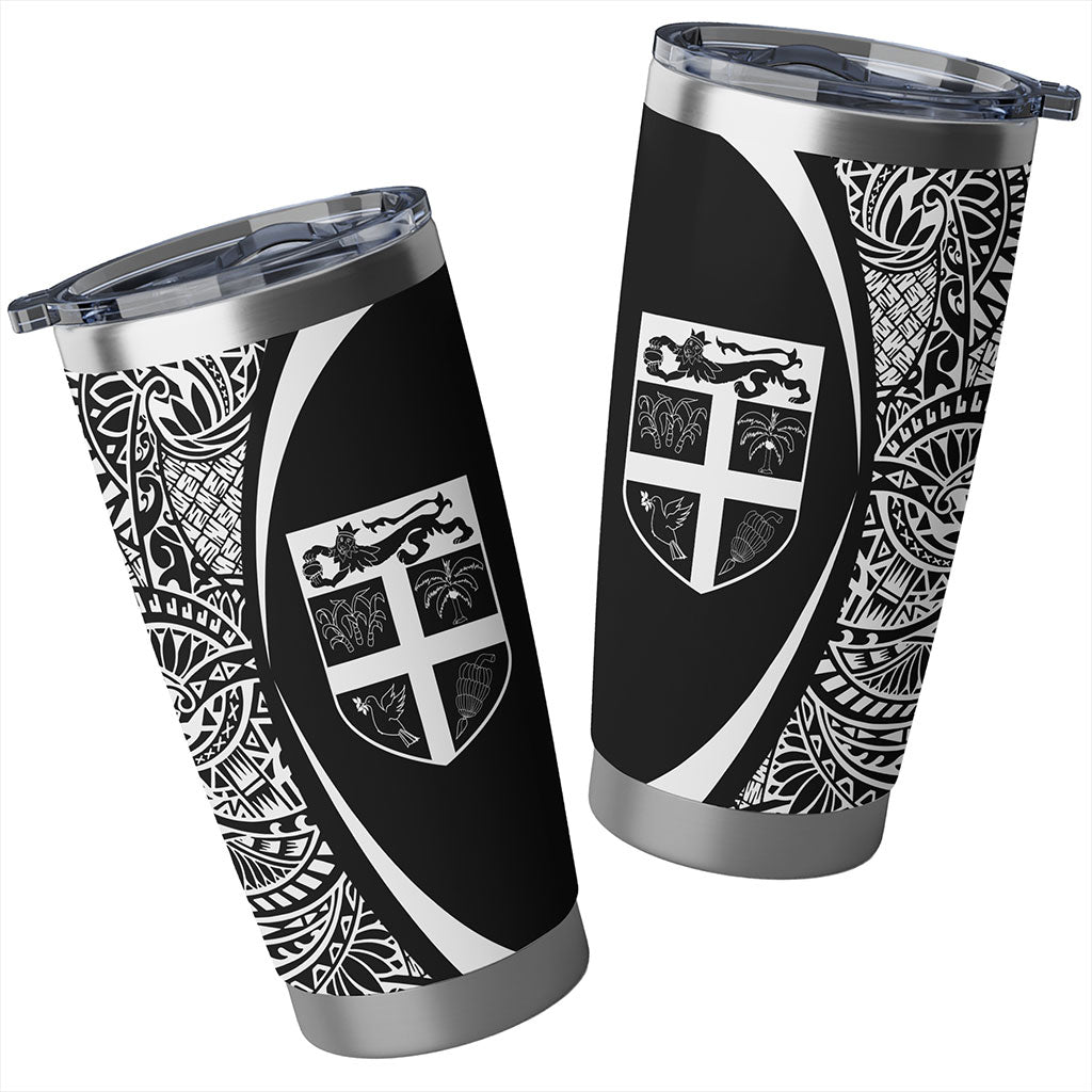Fiji Tumbler Lauhala Circle Style White