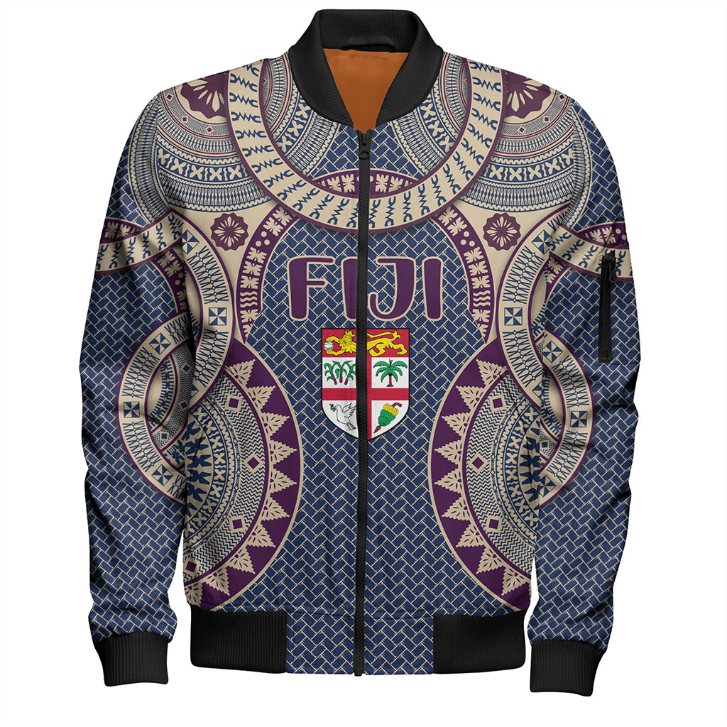 Fiji Bomber Jacket Bula Pattern Circle