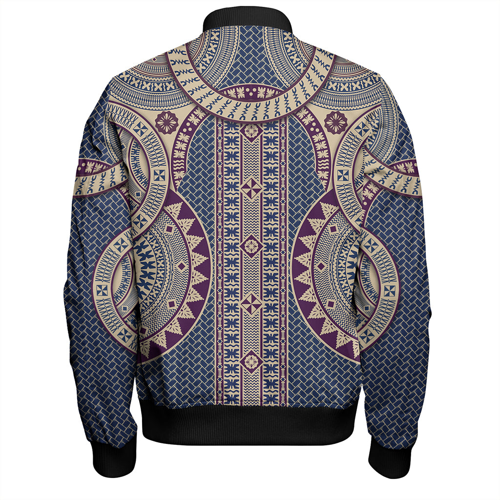 Fiji Bomber Jacket Bula Pattern Circle