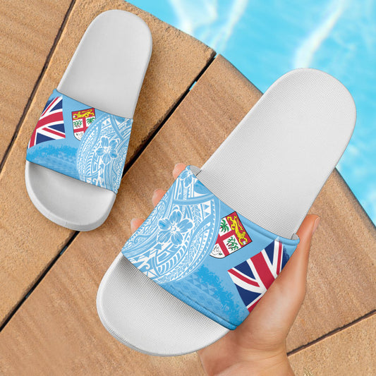 Fiji Sandals Polynesian Flag With Coat Of Arms