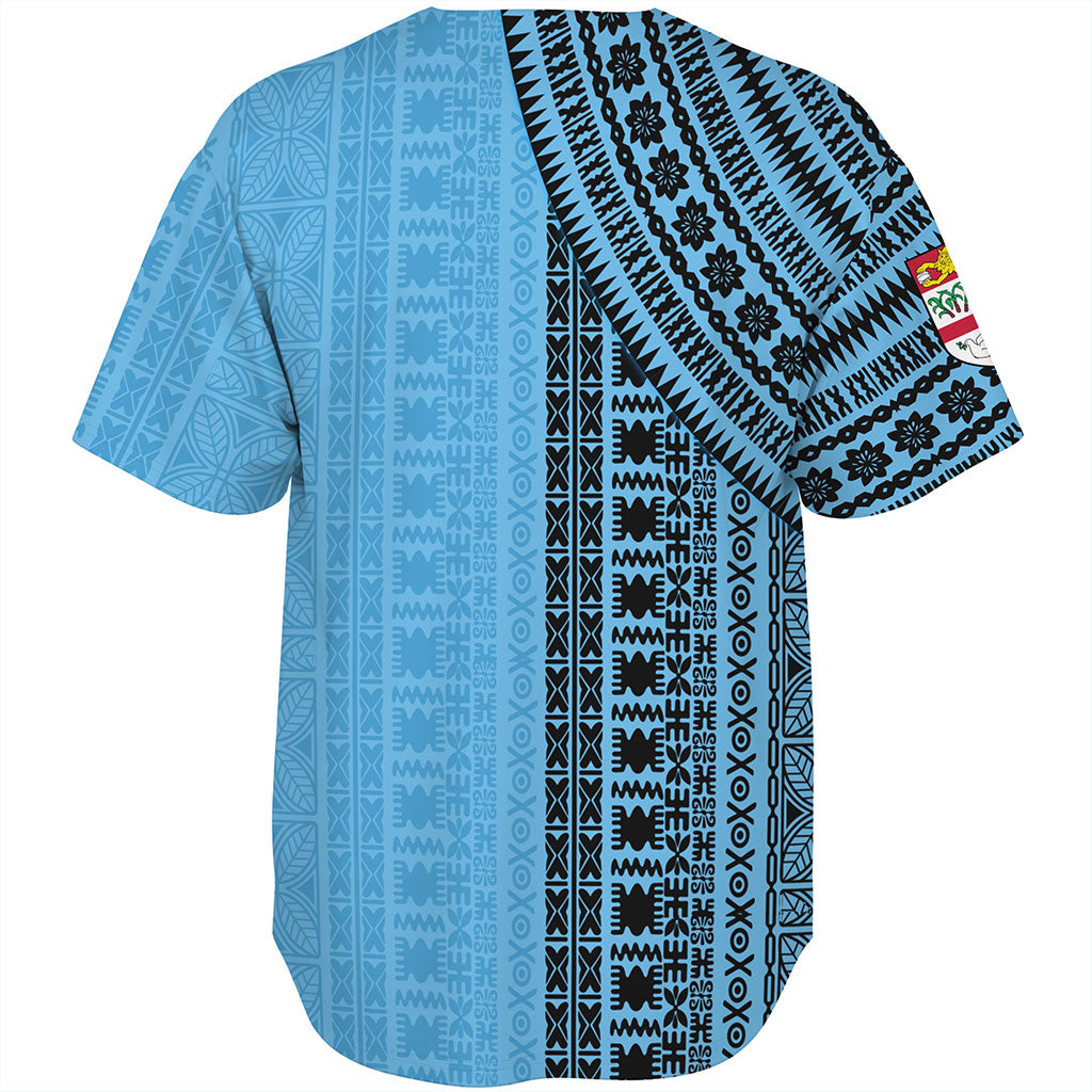 Fiji Baseball Shirt Bula Pattern Half Concept