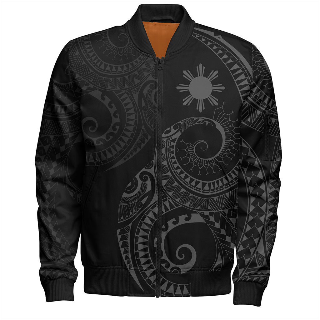 Philippines Filipinos Bomber Jacket Sun Tribal Tattoo Design