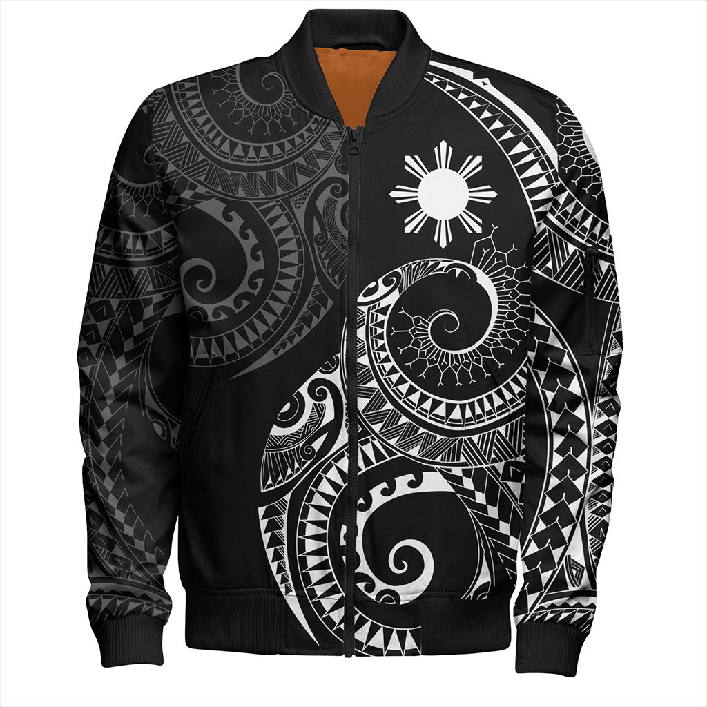 Philippines Filipinos Bomber Jacket Sun Tribal Tattoo Design
