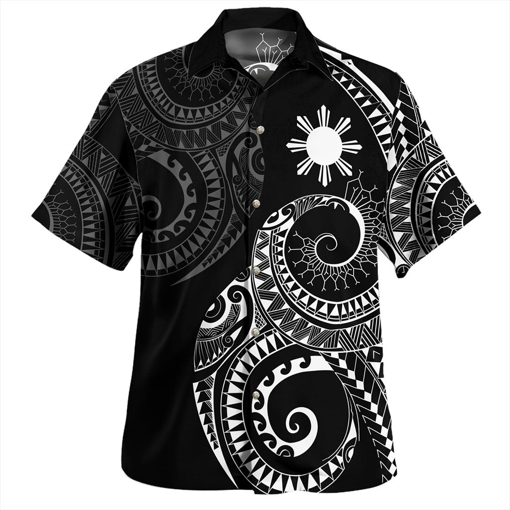 Philippines Filipinos Hawaiian Shirt Sun Tribal Tattoo Design