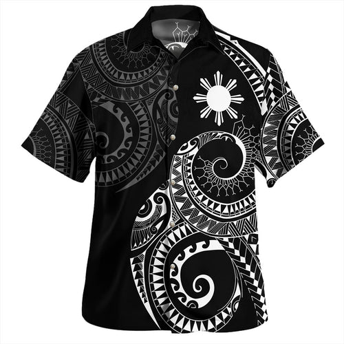 Philippines Filipinos Hawaiian Shirt Sun Tribal Tattoo Design