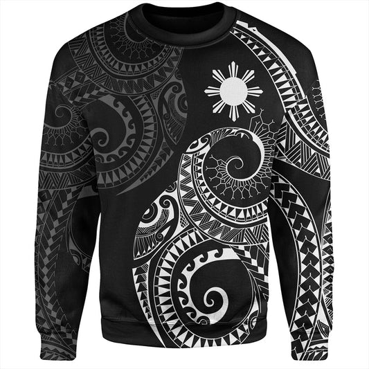 Philippines Filipinos Sweatshirt Sun Tribal Tattoo Design