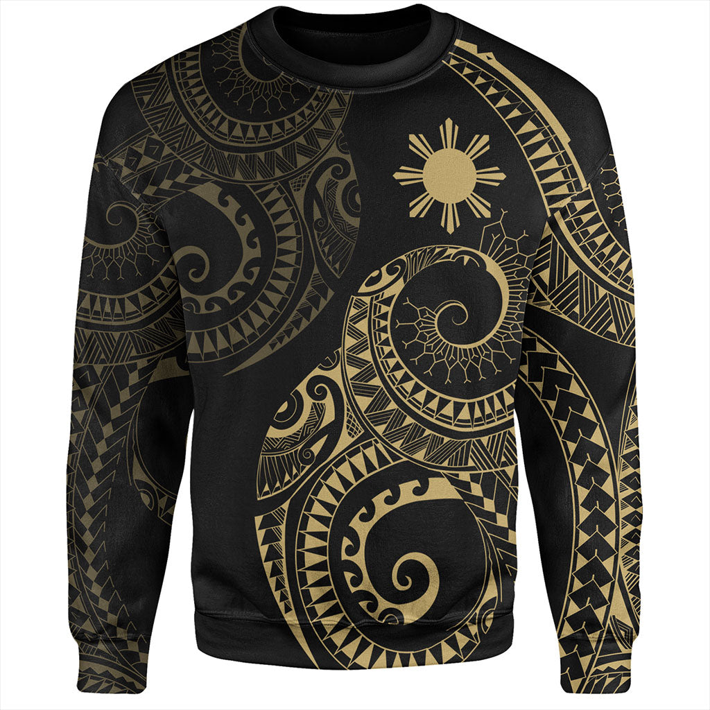 Philippines Filipinos Sweatshirt Sun Tribal Tattoo Design