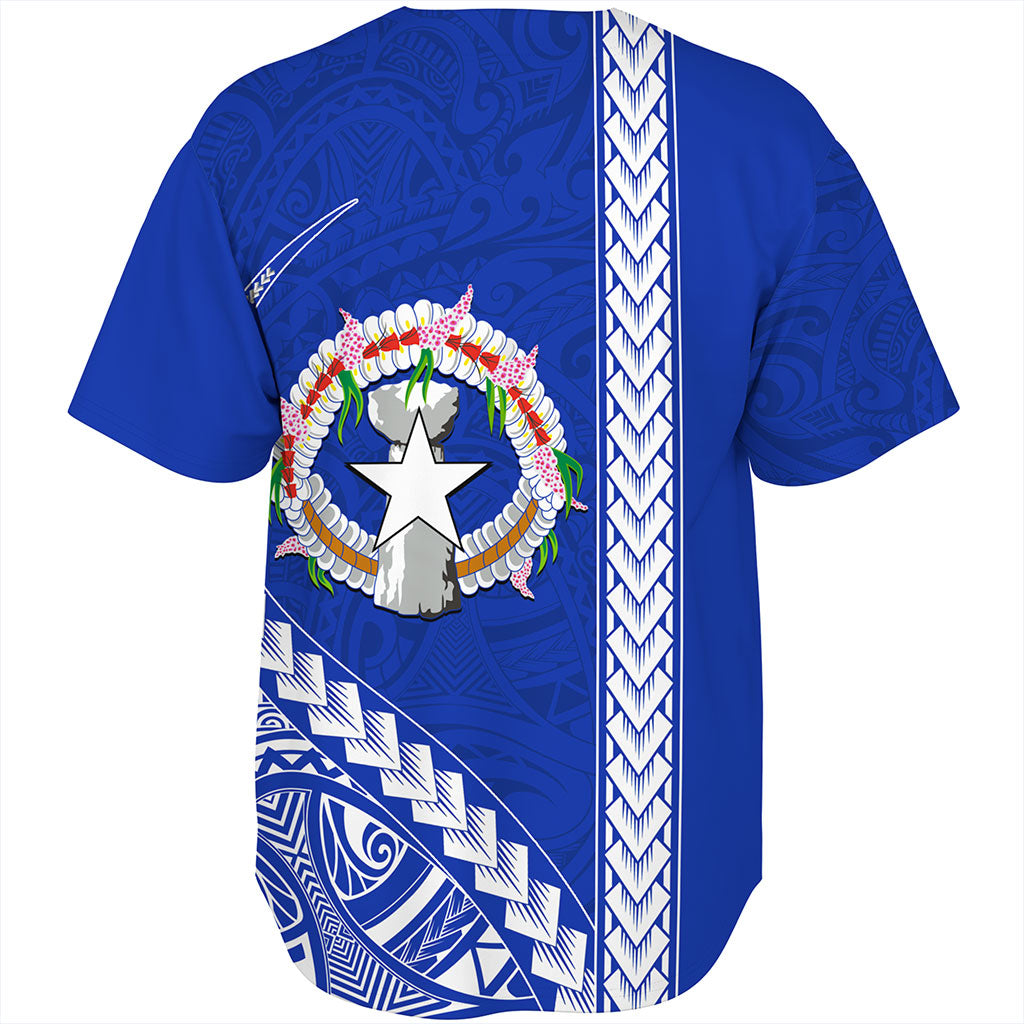 Northern Mariana Islands Baseball Shirt Coat Of Arms Polynesian Tribal
