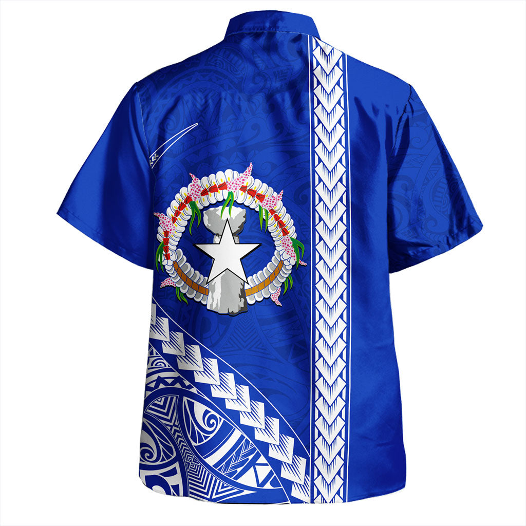 Northern Mariana Islands Hawaiian Shirt Coat Of Arms Polynesian Tribal