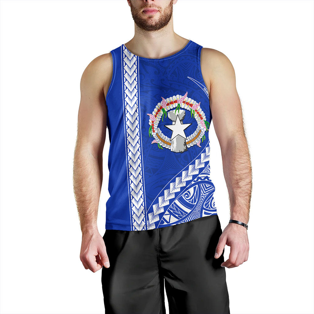 Northern Mariana Islands Tank Top Coat Of Arms Polynesian Tribal