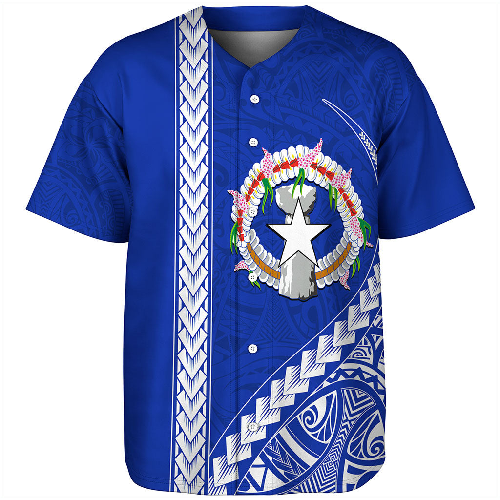 Northern Mariana Islands Baseball Shirt Coat Of Arms Polynesian Tribal