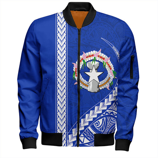 Northern Mariana Islands Bomber Jacket Coat Of Arms Polynesian Tribal