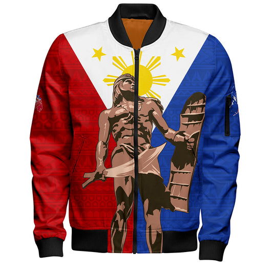 Philippines Filipinos Bomber Jacket Custom Flag Tribal Lapu Lapu