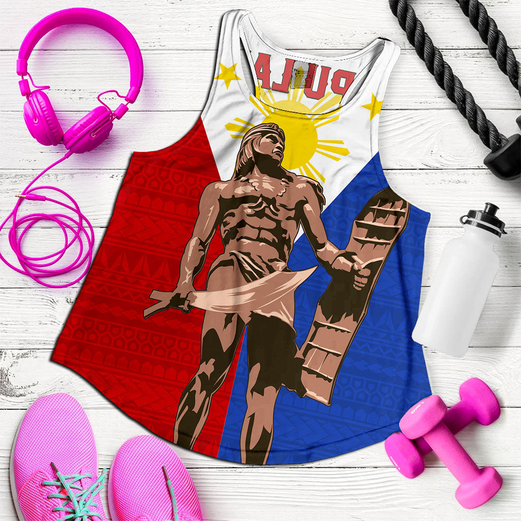 Philippines Filipinos Women Tank Custom Flag Tribal Lapu Lapu