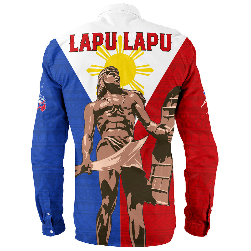 Philippines Filipinos Long Sleeve Shirt Custom Flag Tribal Lapu Lapu