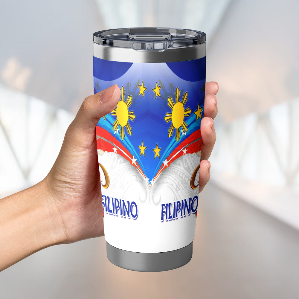 Philippines Filipino Sarimanok Maranao With Filipino Flag Design Tumbler