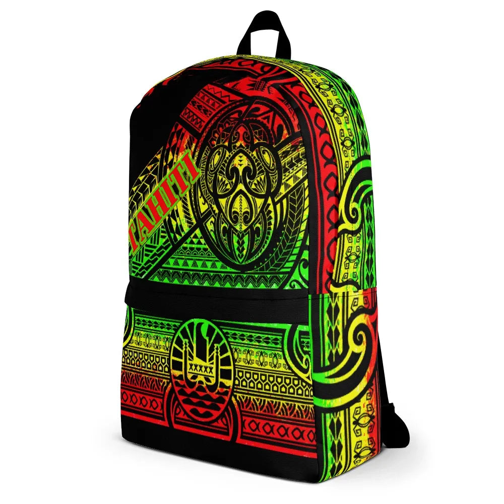 Frech Polynesia Tahiti Backpack - Turtle Poynesia Patterns