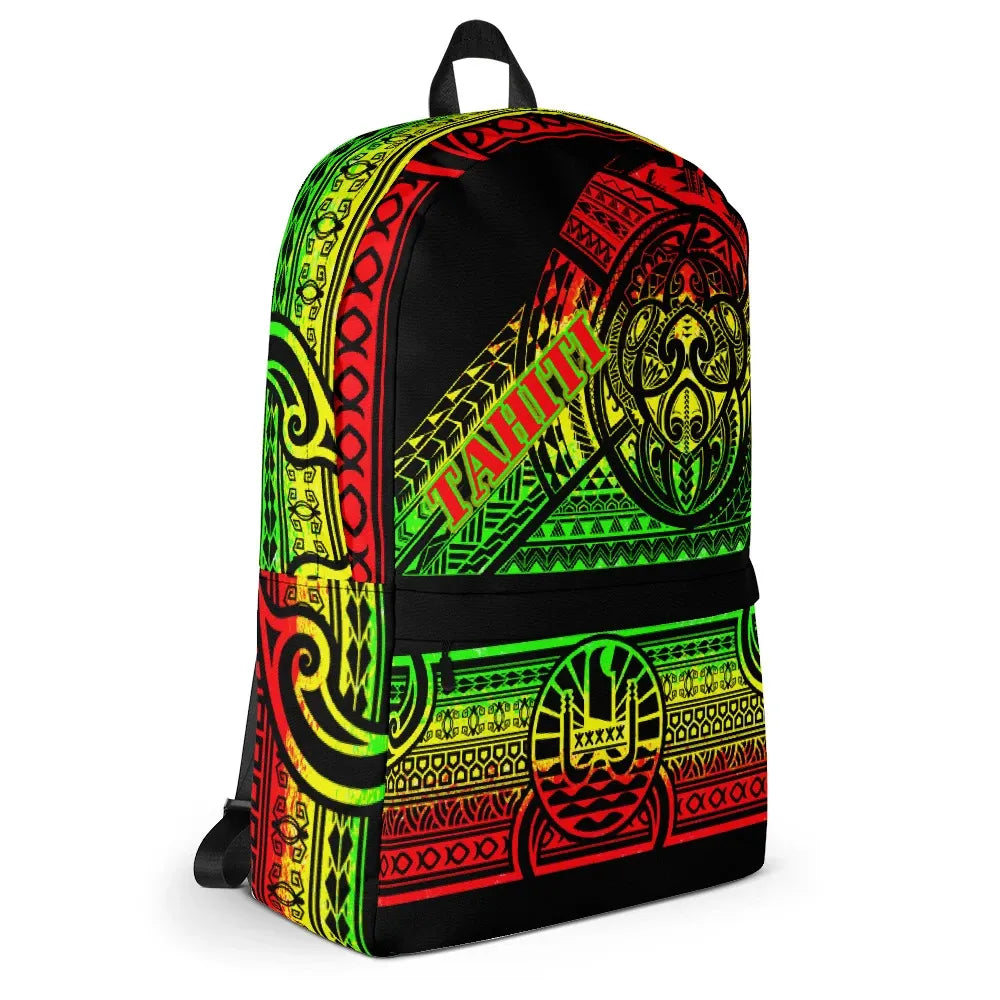 Frech Polynesia Tahiti Backpack - Turtle Poynesia Patterns