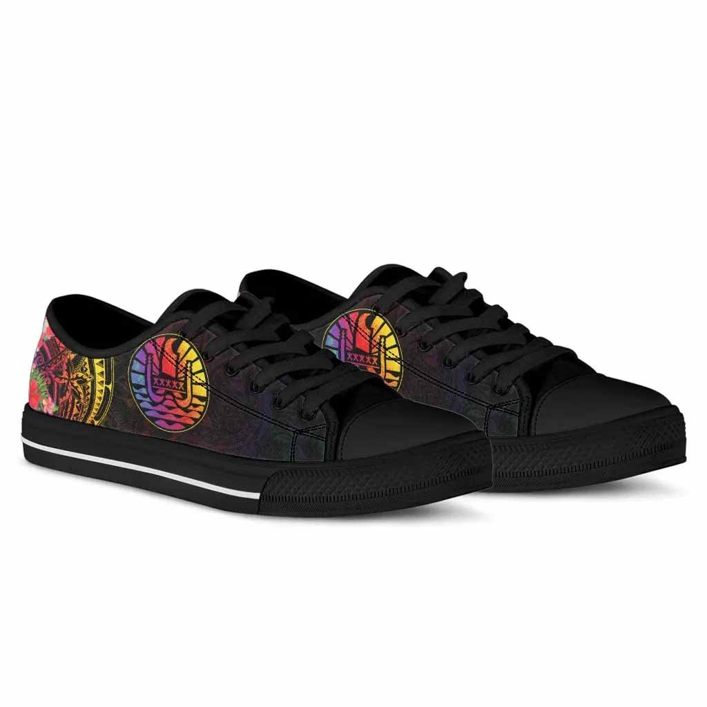 French Polynesia Low Top Shoes - Tropical Hippie Style