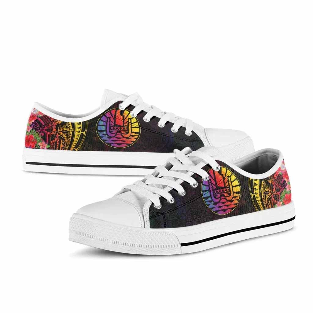 French Polynesia Low Top Shoes - Tropical Hippie Style