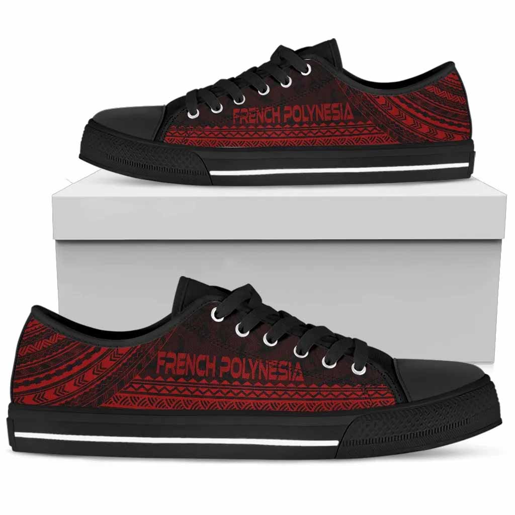 French Polynesia Low Top Shoes - Polynesian Red Chief Version