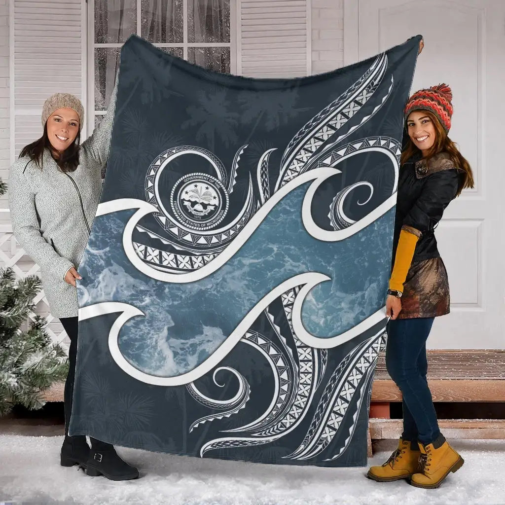 FSM Islands Polynesian Premium Blanket - Ocean Style
