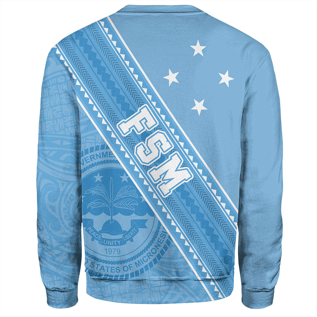 Federated States Of Micronesia Sweatshirt Flag And Coat Of Arms