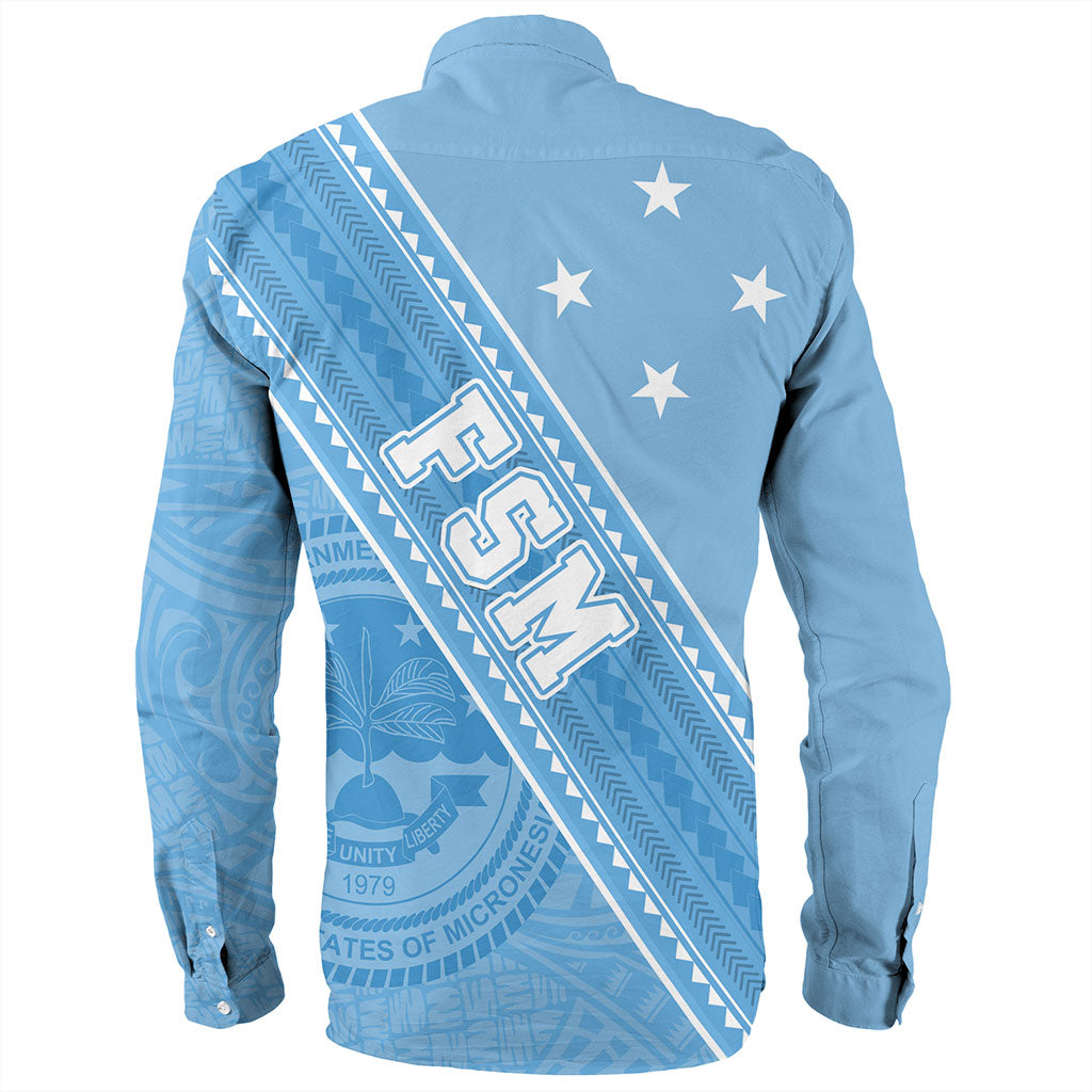 Federated States Of Micronesia Long Sleeve Shirt Flag And Coat Of Arms