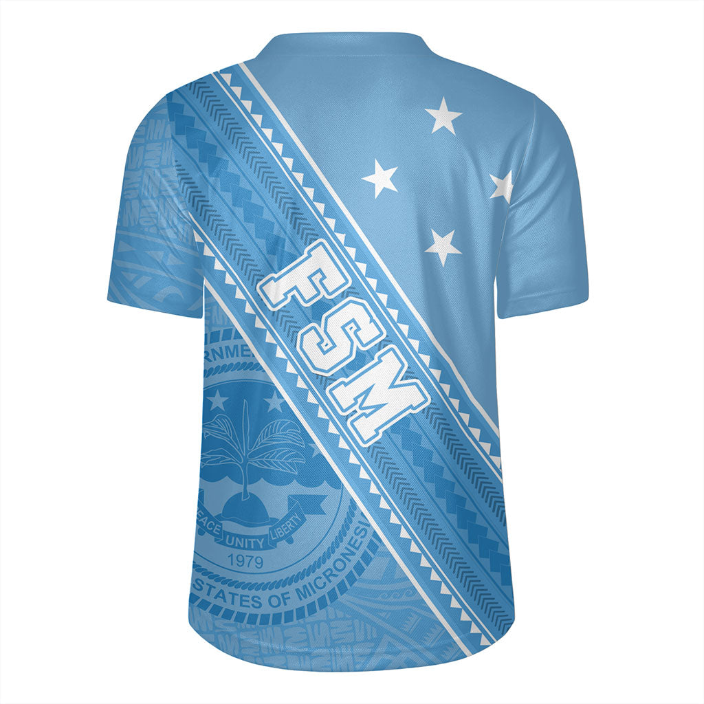 Federated States Of Micronesia Rugby Jersey Flag And Coat Of Arms
