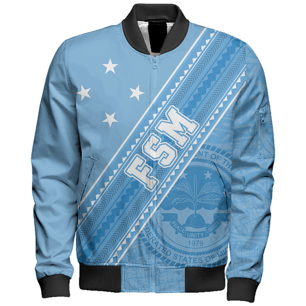 Federated States Of Micronesia Bomber Jacket Flag And Coat Of Arms