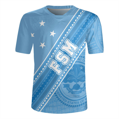 Federated States Of Micronesia Rugby Jersey Flag And Coat Of Arms