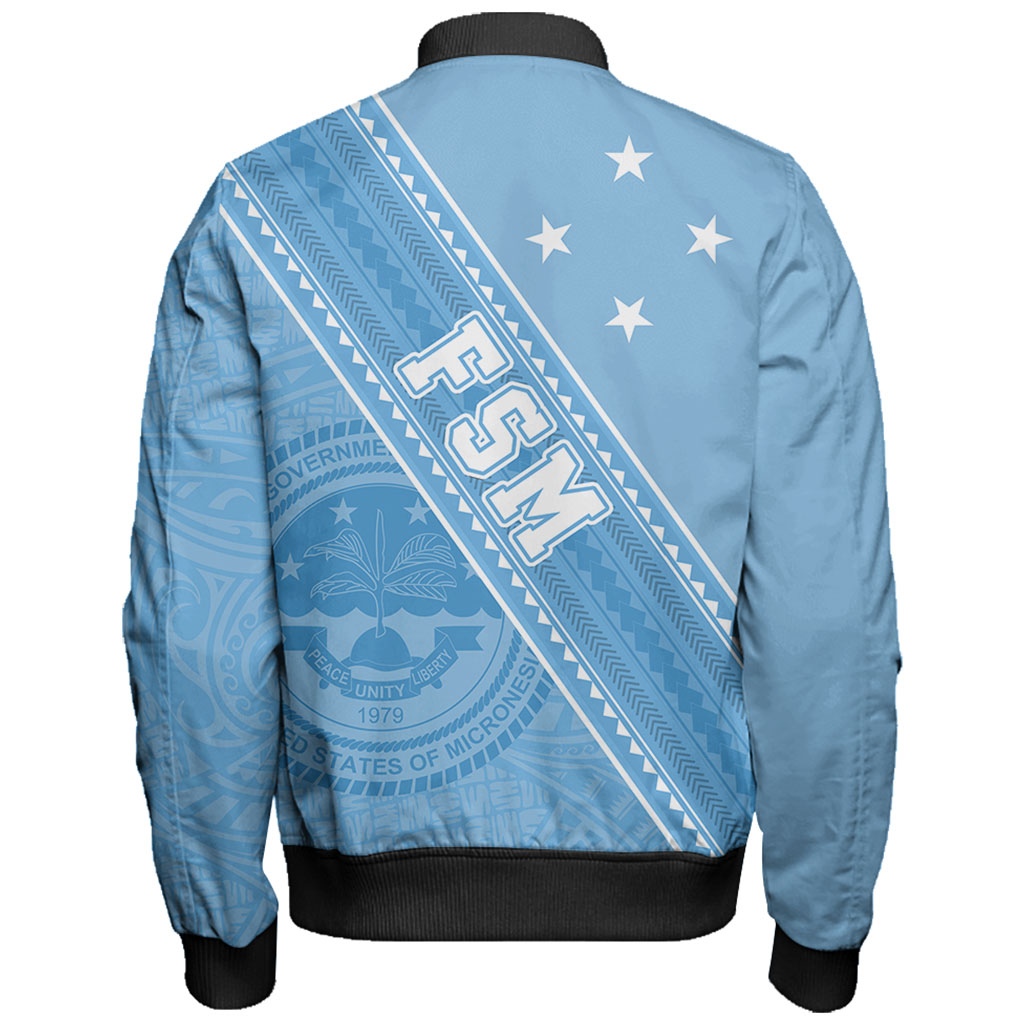 Federated States Of Micronesia Bomber Jacket Flag And Coat Of Arms