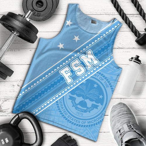 Federated States Of Micronesia Tank Top Flag And Coat Of Arms
