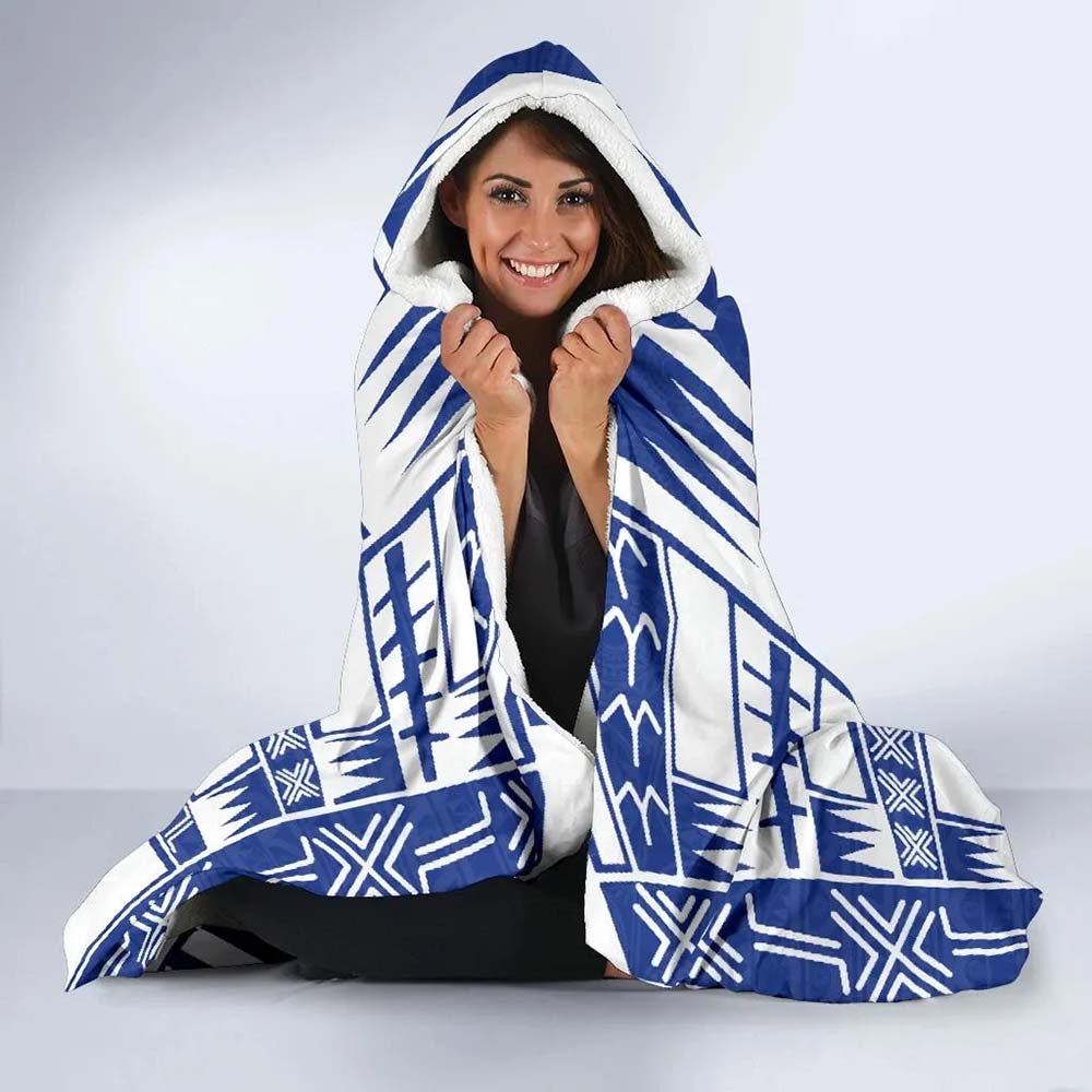 Gambier Islands Hooded Blanket - Polynesian Tattoo Flag