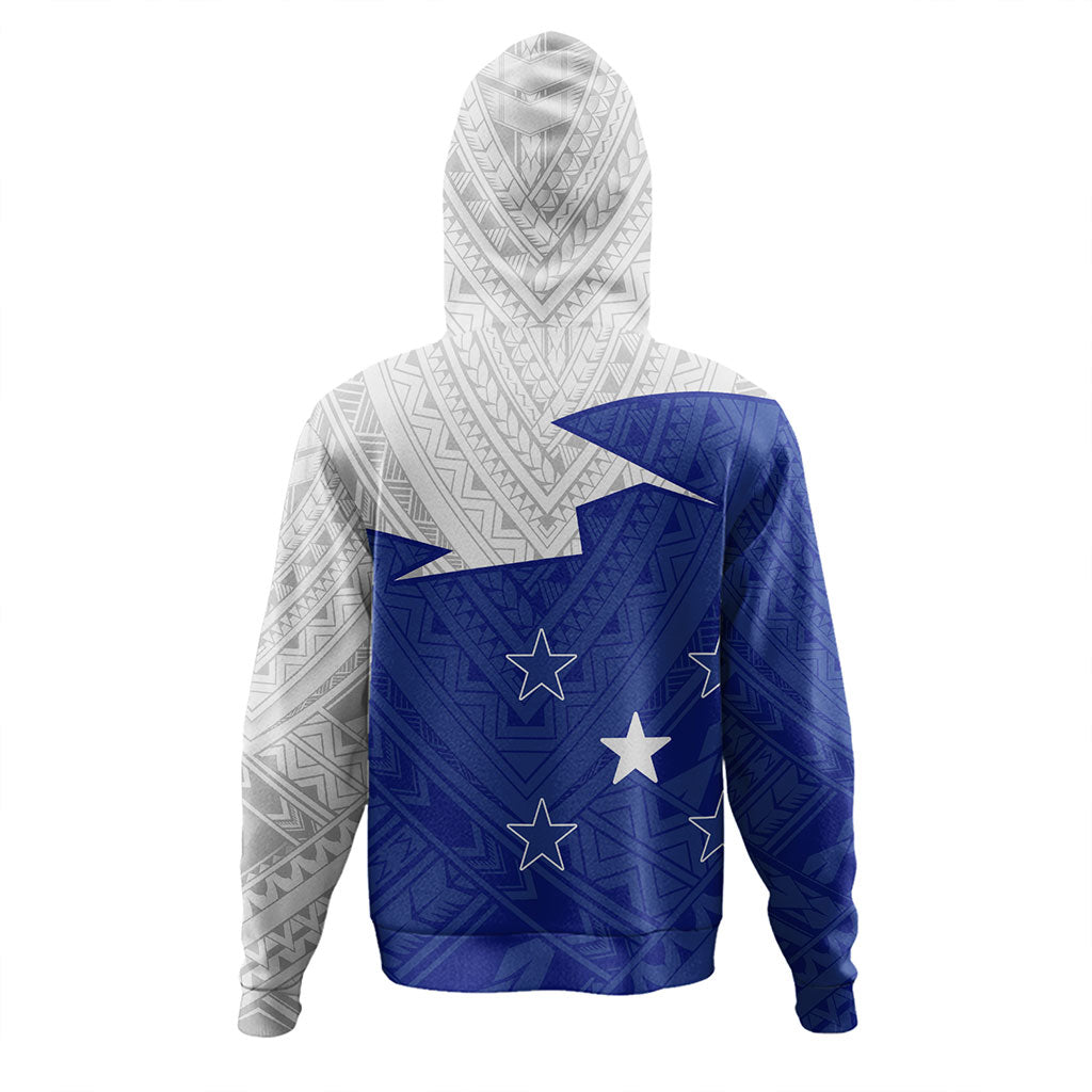 Gambier Islands Hoodie Polynesian Tattoo Flag And Coat Of Arms