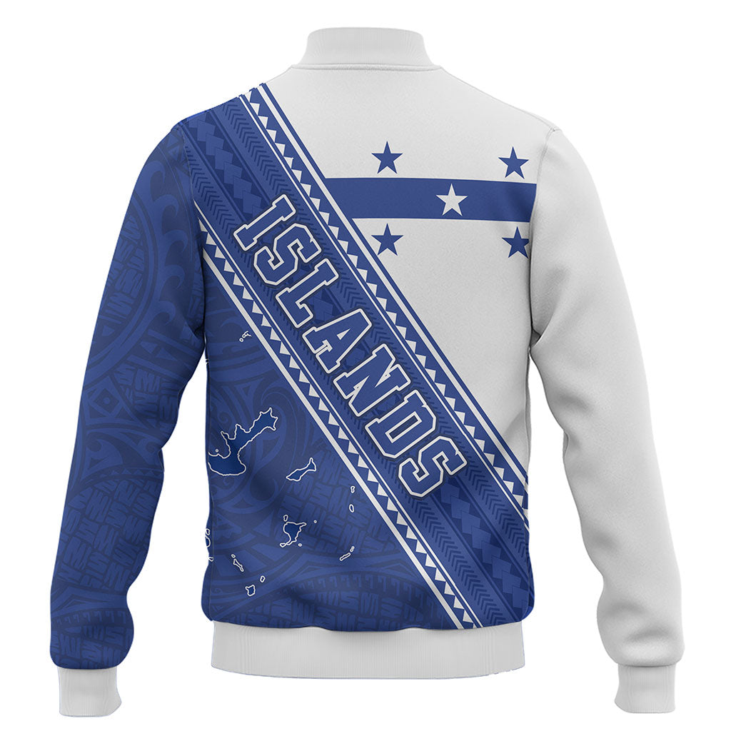Gambier Islands Baseball Jacket Flag And Coat Of Arms