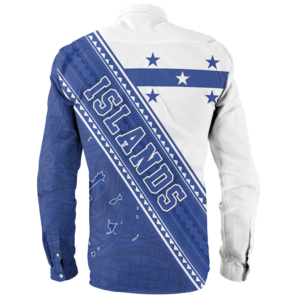 Gambier Islands Long Sleeve Shirt Flag And Coat Of Arms
