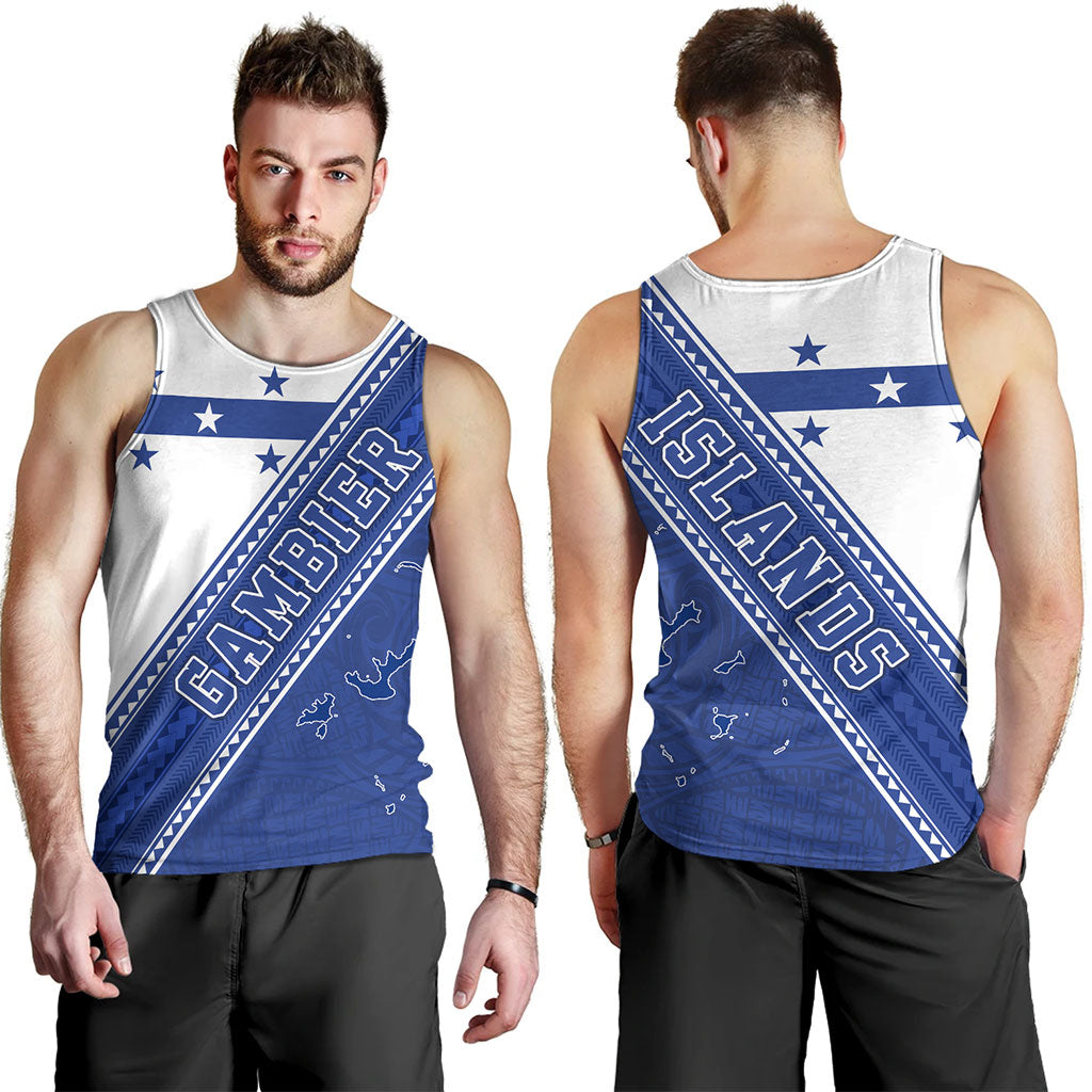Gambier Islands Tank Top Flag And Coat Of Arms