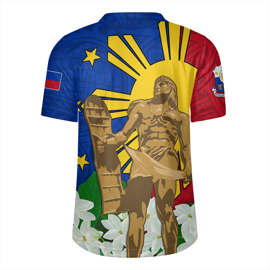 Philippines Filipinos Rugby Jersey Lapu-Lapu Hero With Sampaguita Flower